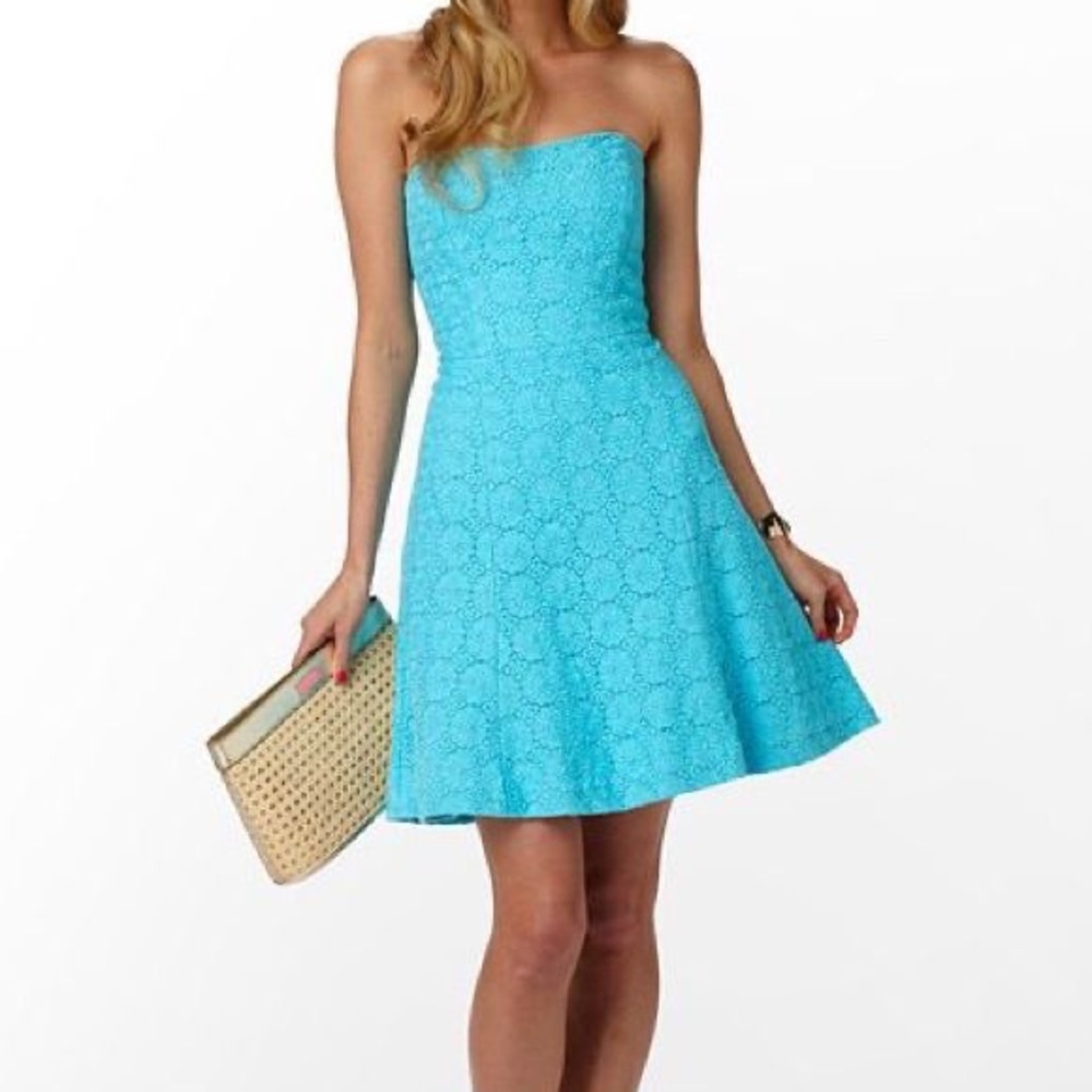 Lilly Pulitzer Strapless Lace Dress
